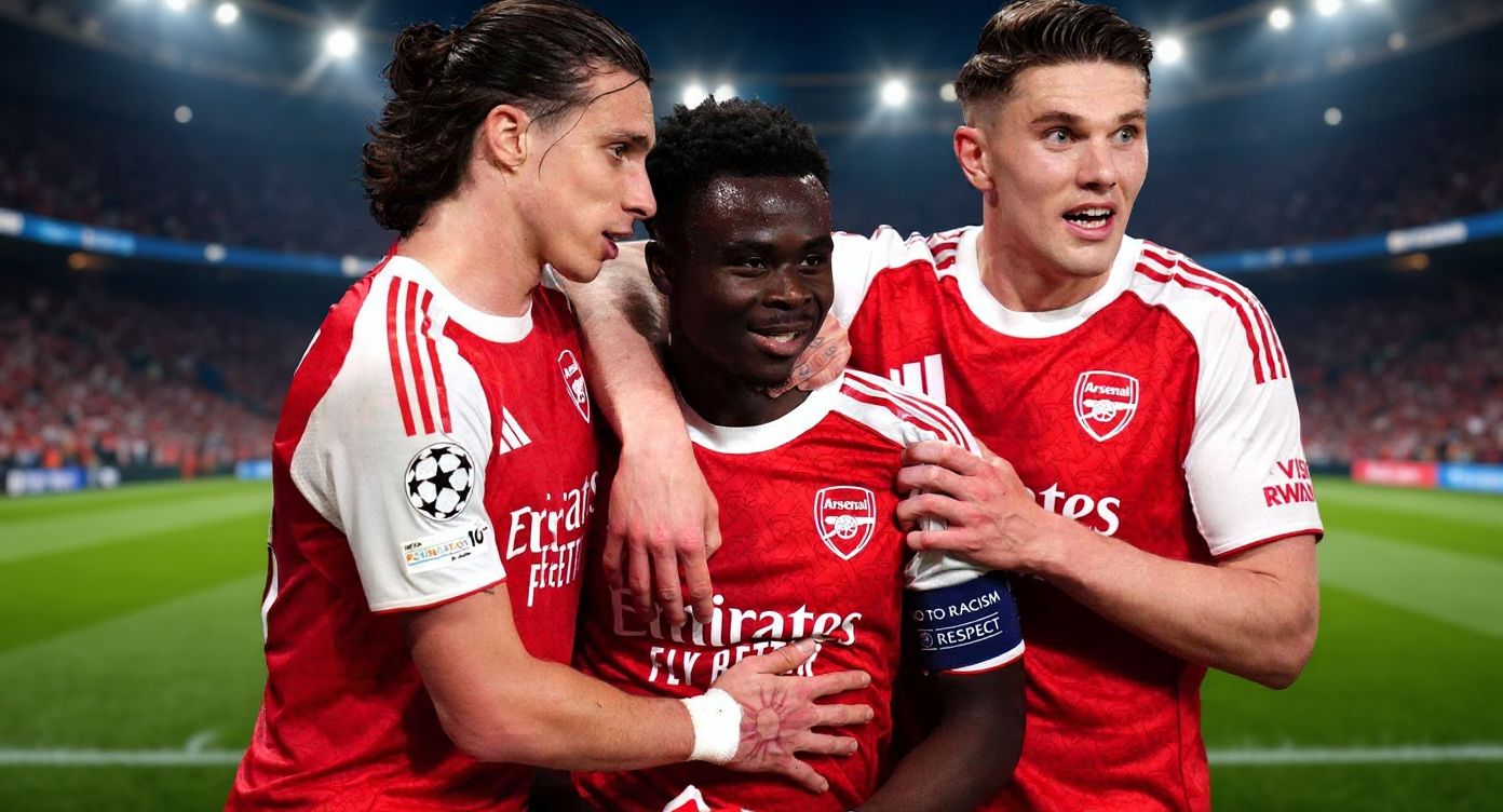 Saka strike sends Arsenal into first Champions League final in 20 years