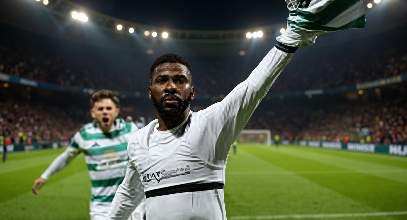 Celtic win controversial late penalty to leave Scottish title race for final day against R