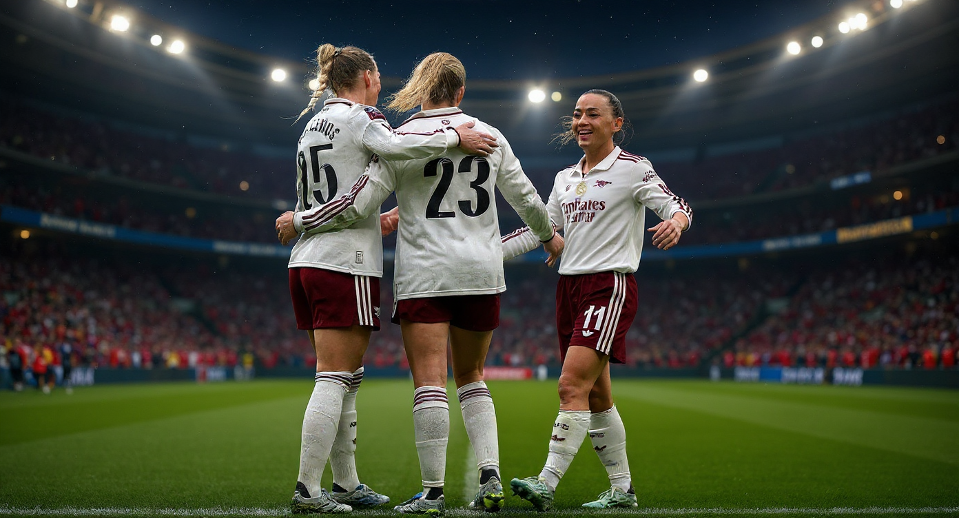 Arsenal secure second place with 3-1 win at Liverpool in WSL