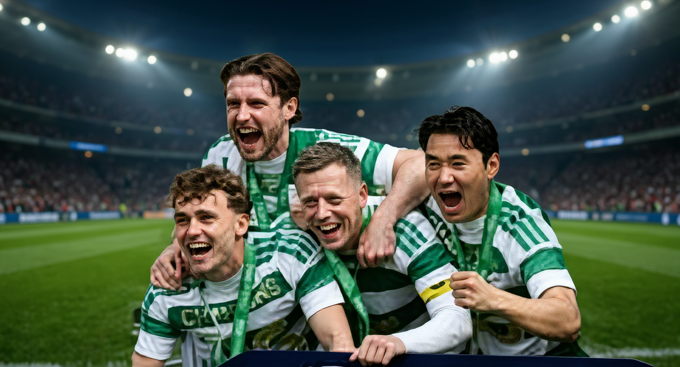 Celtic complete dramatic eight-month chase to overhaul Hearts and win title