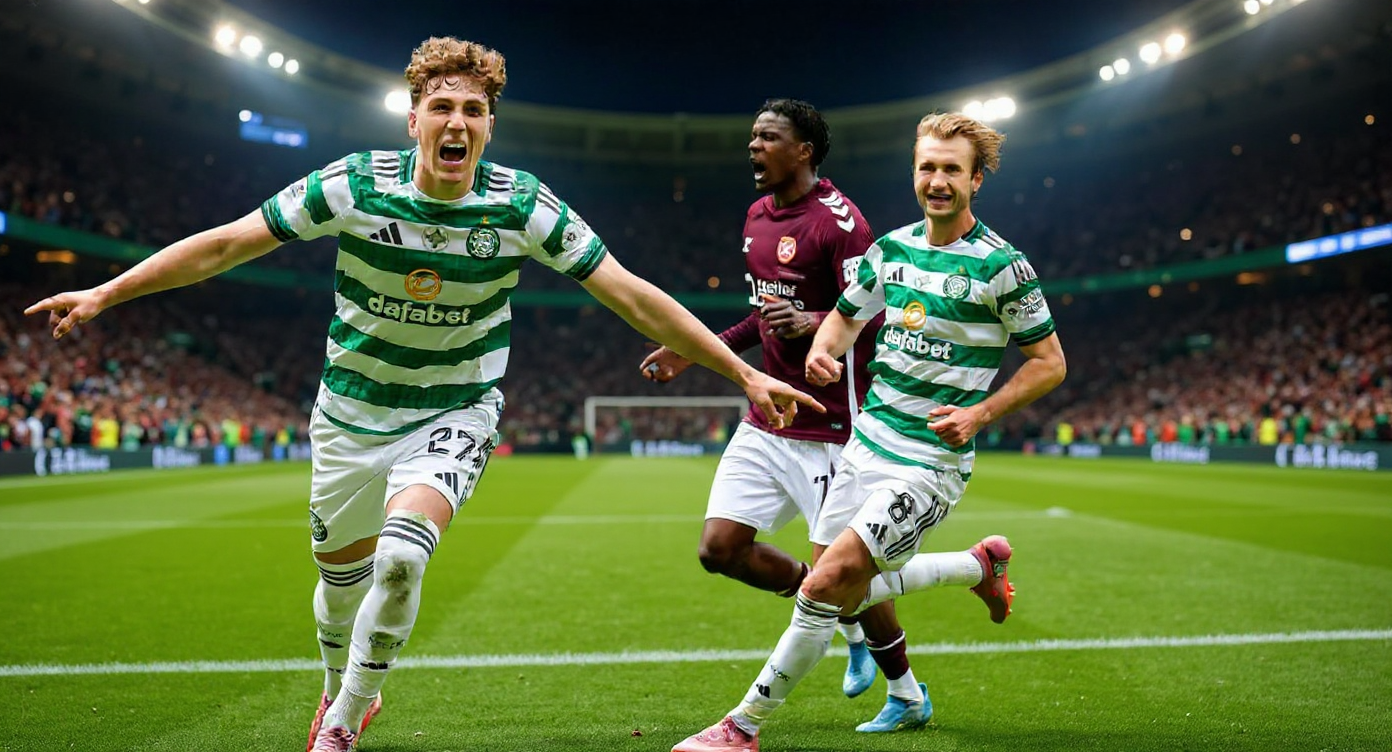 Celtic clinch record-extending Scottish Premiership title with dramatic comeback against H
