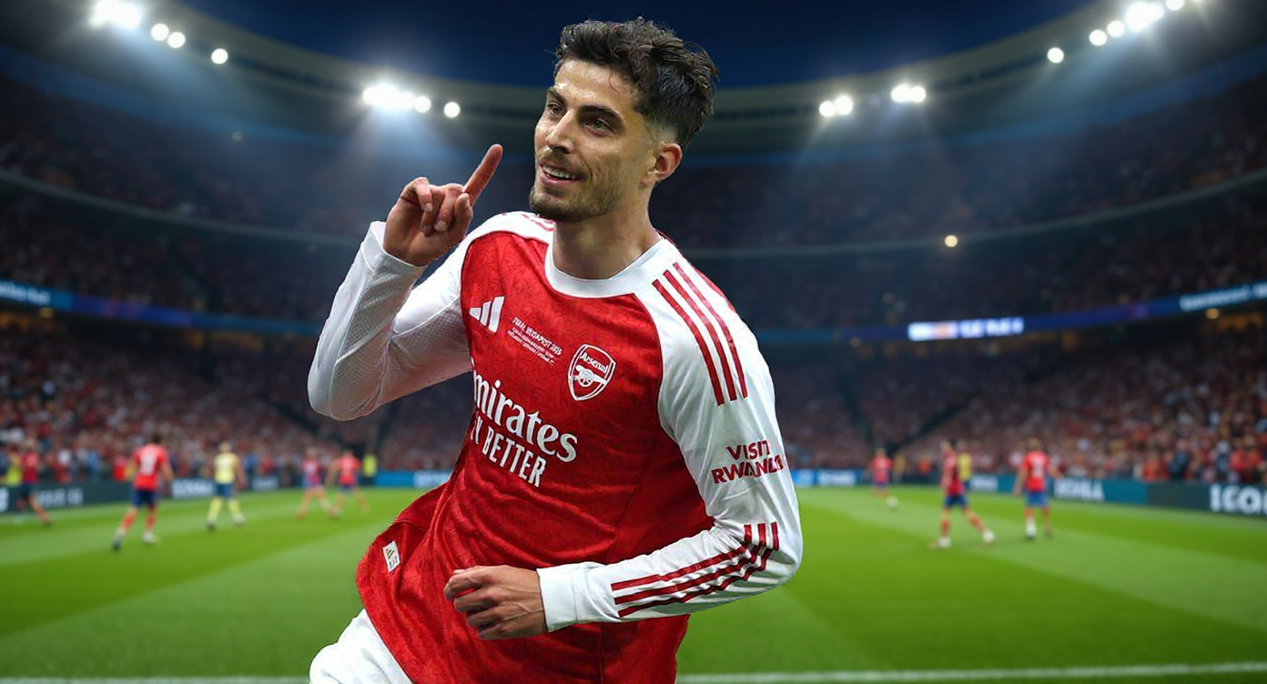 Kai Havertz gives Arsenal early lead against PSG in Champions League final